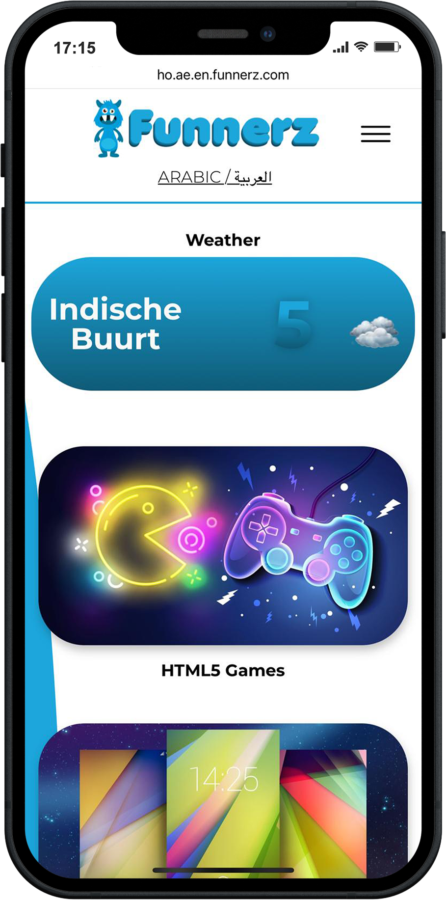 mock up image with the service displayed